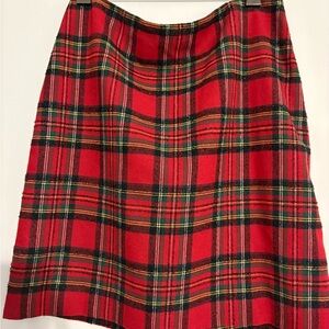 Talbots Red Plaid Skirt